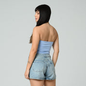 BLUSA AJUSTADA LARGA STRAPLESS PEILI