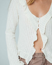 BLUSA AJUSTADA CORTA MANGA LARGA MIBIA