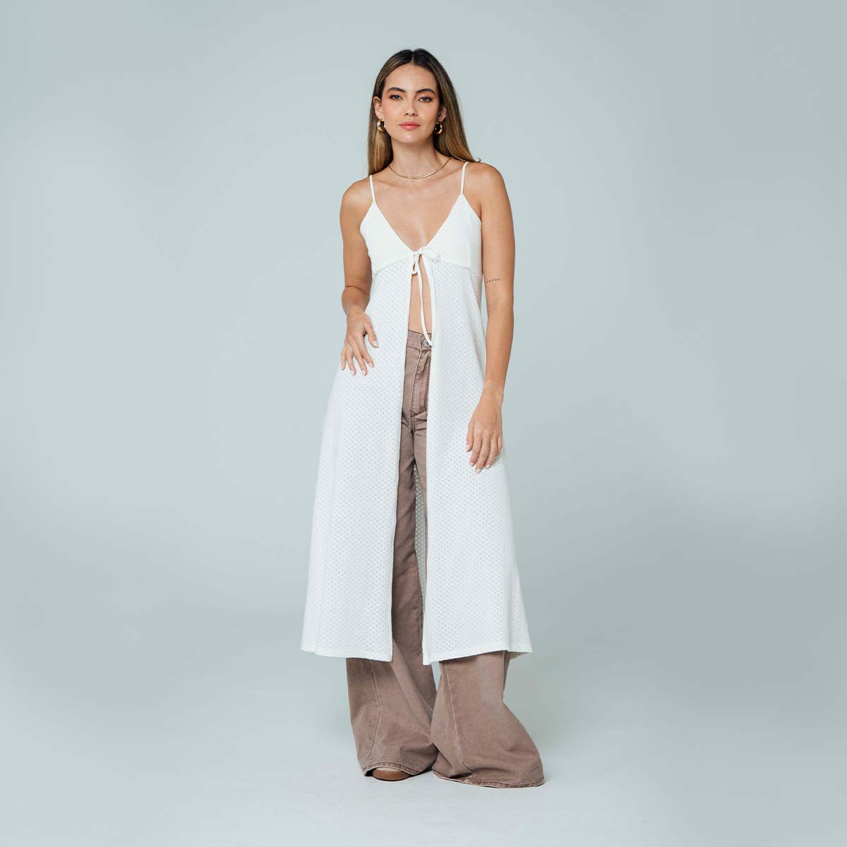 BLUSA LARGO MIDI BLANCO