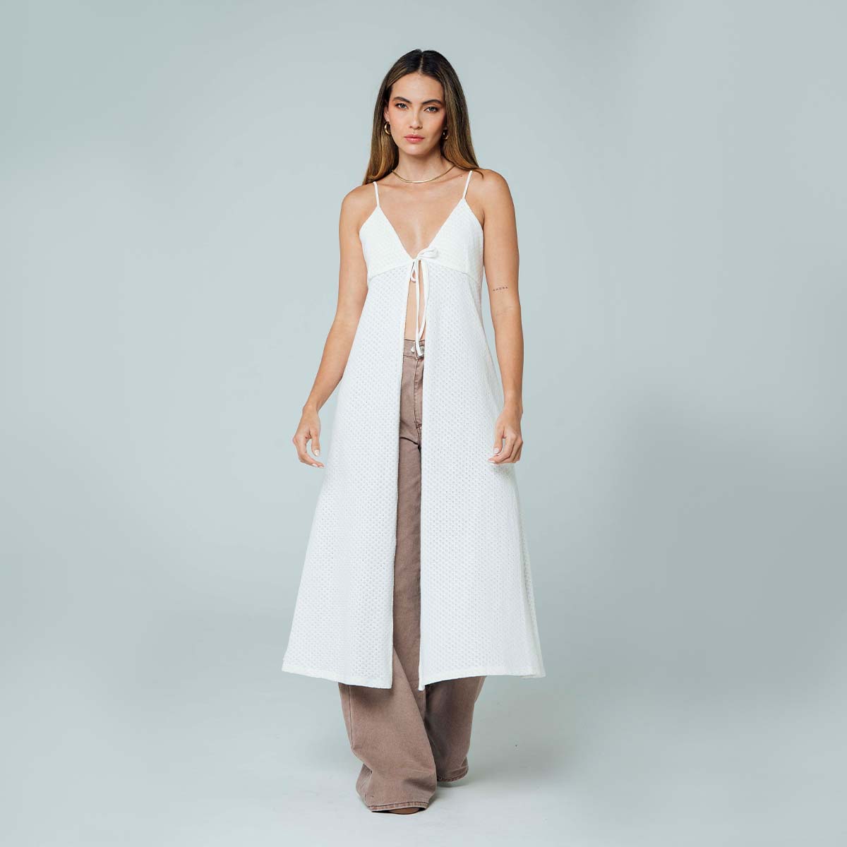 BLUSA LARGO MIDI BLANCO