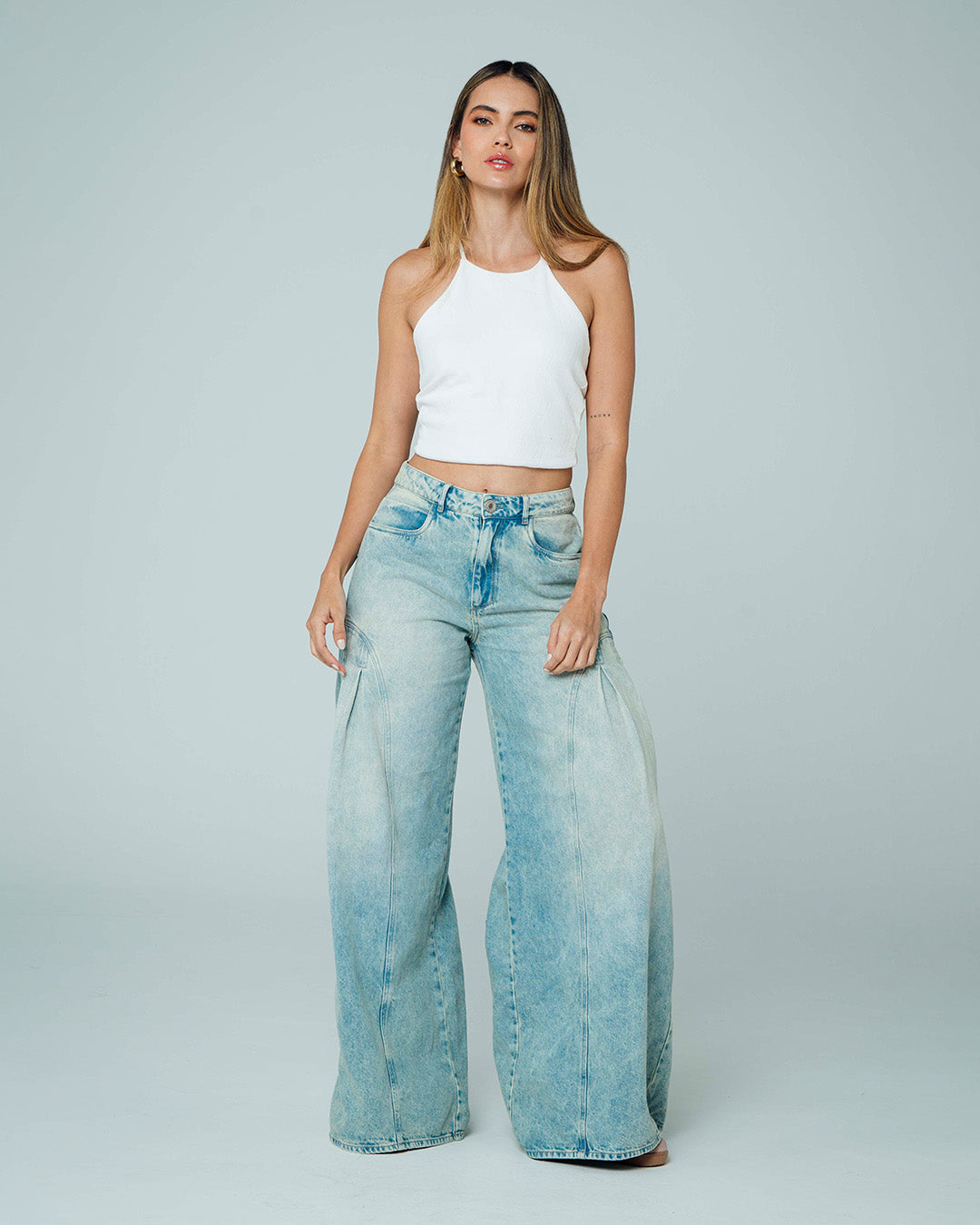 BLUSA AJUSTADA CORTA TIRAS OLWEYS