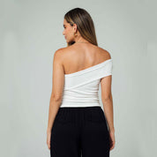 BLUSA AJUSTADA CORTA SHOULDERLESS SIDNY
