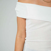 BLUSA AJUSTADA CORTA SHOULDERLESS SIDNY
