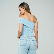 BLUSA AJUSTADA CORTA SHOULDERLESS BRIS