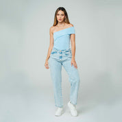 BLUSA AJUSTADA CORTA SHOULDERLESS BRIS