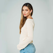 BLUSA SEMI AMPLIA MANGA LARGA BANE