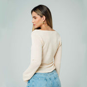 BLUSA SEMI AMPLIA MANGA LARGA BANE