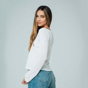 BLUSA SEMI AMPLIA MANGA LARGA BURNE