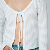 BLUSA SEMI AMPLIA MANGA LARGA BURNE