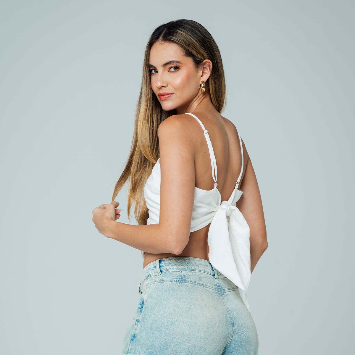 BLUSA AJUSTADA CORTA TIRAS CAIRO