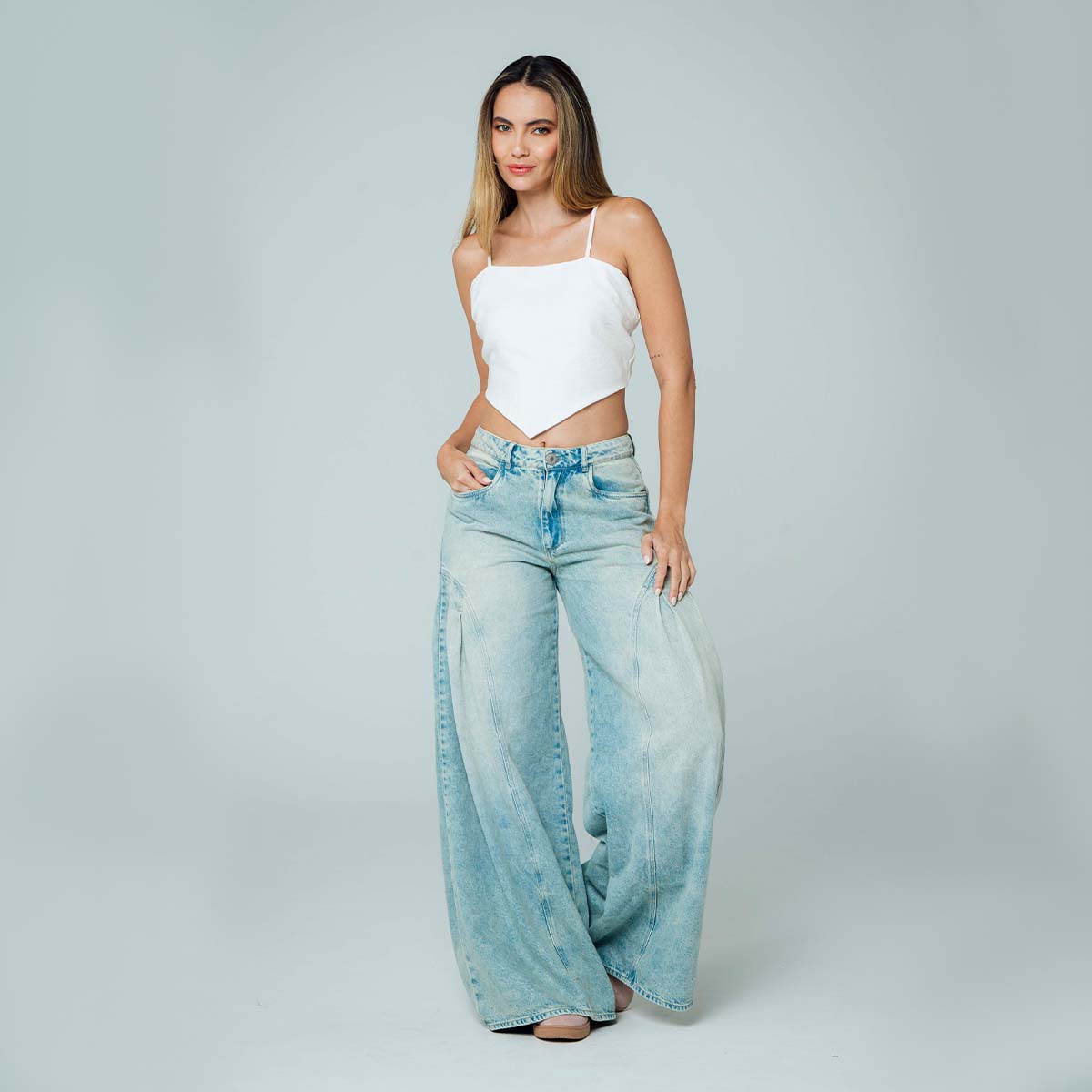 BLUSA AJUSTADA CORTA TIRAS CAIRO