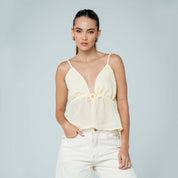 BLUSA SEMI AMPLIA TIRAS BRAN