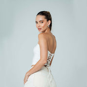 BLUSA AJUSTADA LARGO MEDIO STRAPLESS NAR