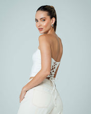 BLUSA AJUSTADA LARGO MEDIO STRAPLESS NAR