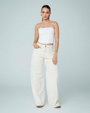 BLUSA AJUSTADA LARGO MEDIO STRAPLESS NAR