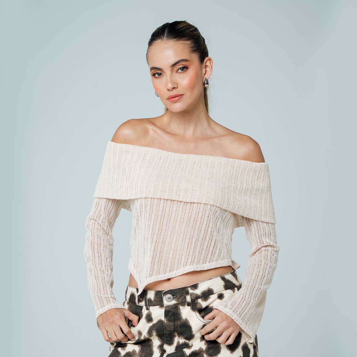 BLUSA SEMI AJUSTADA MANGA LARGA KAHLO