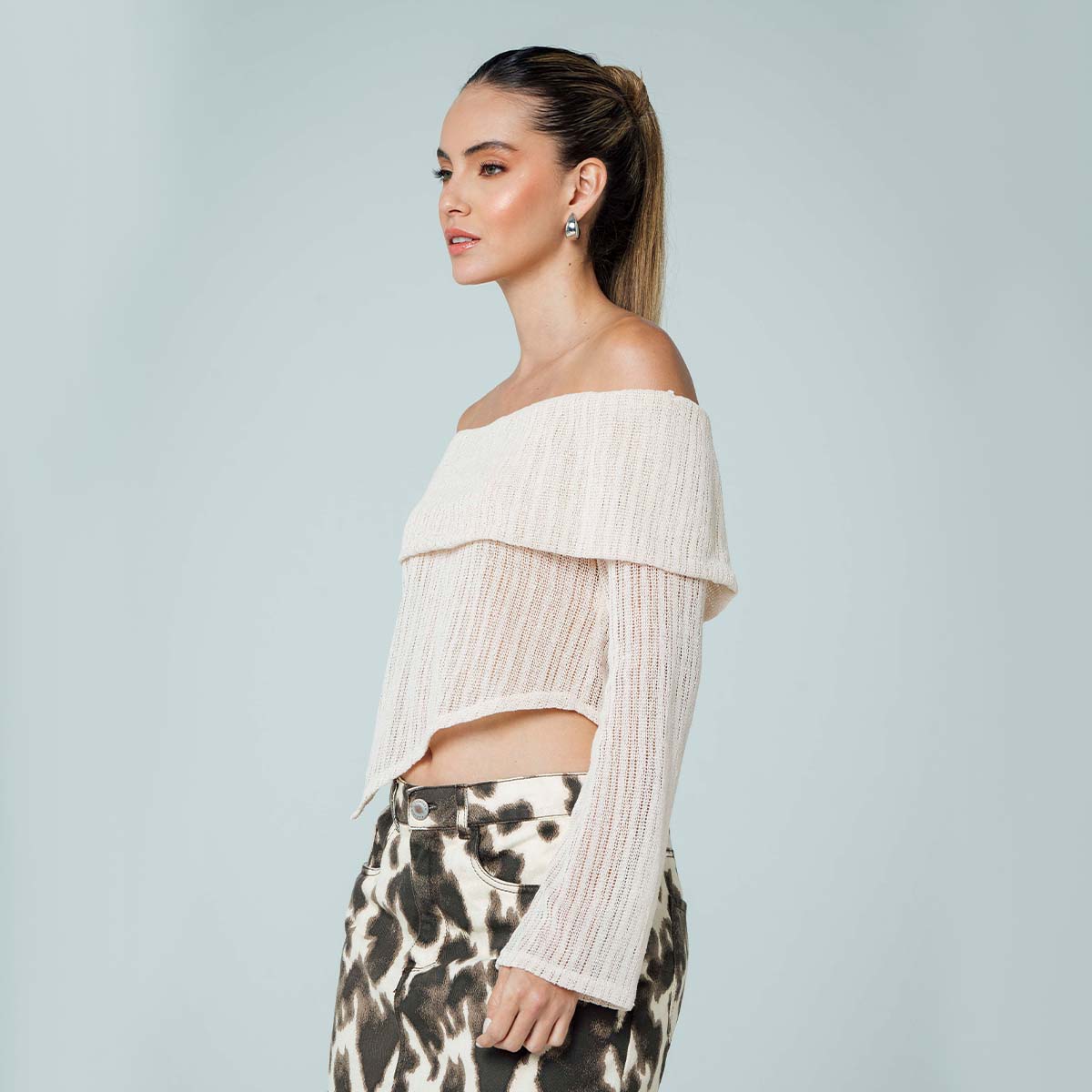 BLUSA SEMI AJUSTADA MANGA LARGA KAHLO