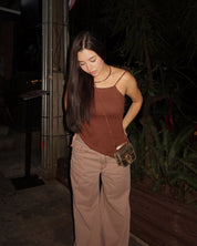 BLUSA AJUSTADA LARGO MEDIO TIRAS CELI