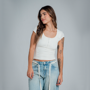 BLUSA SEMI AJUSTADA LARGO MEDIO MANGA CO