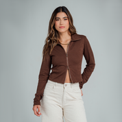 BLUSA AJUSTADA LARGO MEDIO MANGA LARGA T