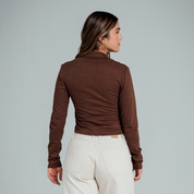 BLUSA AJUSTADA LARGO MEDIO MANGA LARGA T