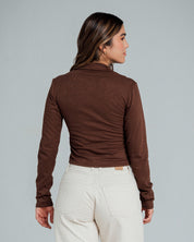 BLUSA AJUSTADA LARGO MEDIO MANGA LARGA T