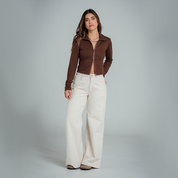 BLUSA AJUSTADA LARGO MEDIO MANGA LARGA T