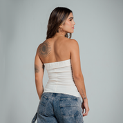 BLUSA AJUSTADA LARGO MEDIO STRAPLESS BLO
