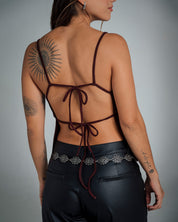 BLUSA SEMI AJUSTADA TIRAS VELDA