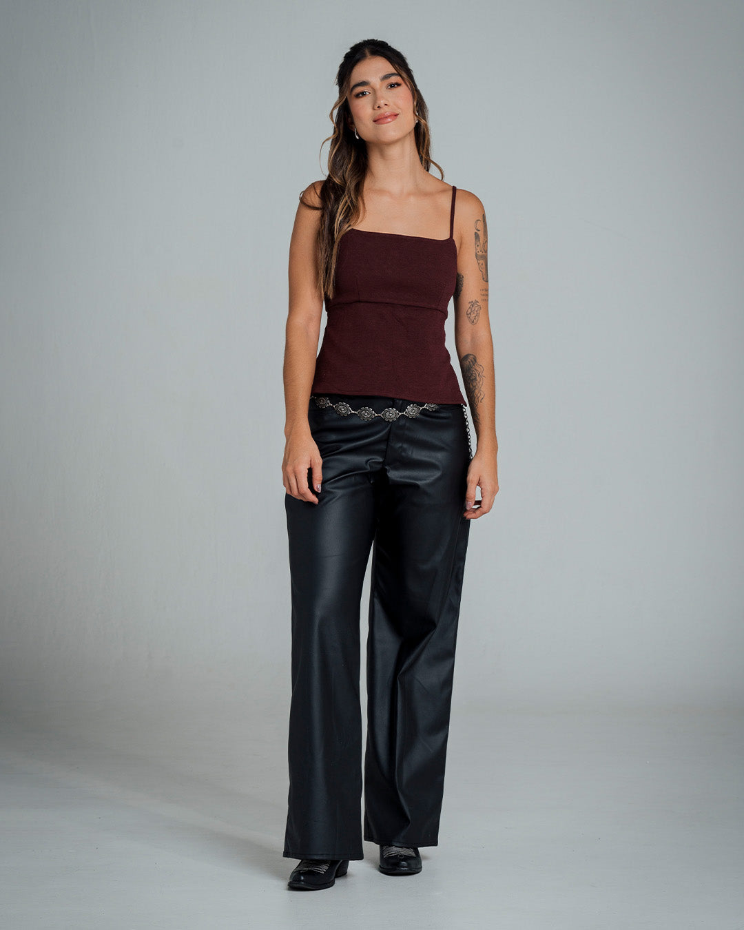 BLUSA SEMI AJUSTADA TIRAS VELDA