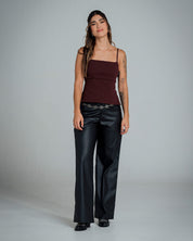 BLUSA SEMI AJUSTADA TIRAS VELDA