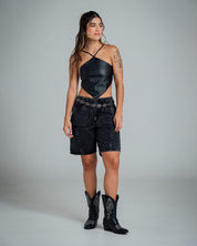 BLUSA SEMI AJUSTADA TIRAS LAPLEN