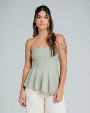 BLUSA AJUSTADA LARGO MEDIO STRAPLESS WEL