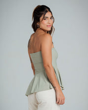 BLUSA AJUSTADA LARGO MEDIO STRAPLESS WEL