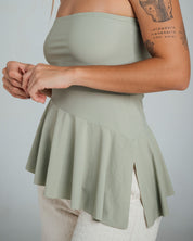 BLUSA AJUSTADA LARGO MEDIO STRAPLESS WEL