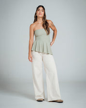 BLUSA AJUSTADA LARGO MEDIO STRAPLESS WEL