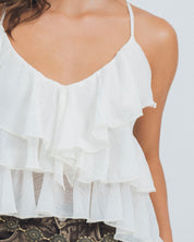 BLUSA AMPLIA LARGO MEDIO TIRAS BIANCO