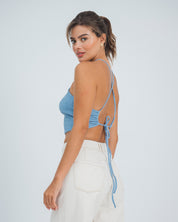 BLUSA AJUSTADA CORTA TIRAS CIONE