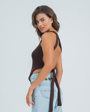 BLUSA AJUSTADA LARGO MEDIO SHOULDERLESS