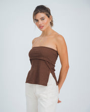 BLUSA AJUSTADA LARGO MEDIO STRAPLESS PES