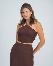 BLUSA AJUSTADA CORTA TIRAS VINTHA