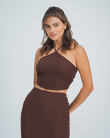 BLUSA AJUSTADA CORTA TIRAS VINTHA