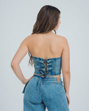 BLUSA AJUSTADA LARGO MEDIO STRAPLESS TER