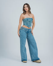 BLUSA AJUSTADA LARGO MEDIO STRAPLESS TER