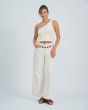 BLUSA AJUSTADA CORTA SHOULDERLESS MUNDEN