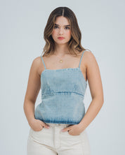 BLUSA SEMI AJUSTADA LARGO MEDIO TIRAS GI