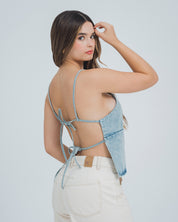 BLUSA SEMI AJUSTADA LARGO MEDIO TIRAS GI