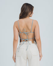 BLUSA SEMI AJUSTADA LARGO MEDIO TIRAS GI