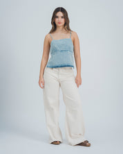 BLUSA SEMI AJUSTADA LARGO MEDIO TIRAS GI