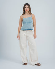 BLUSA SEMI AJUSTADA LARGO MEDIO TIRAS GI